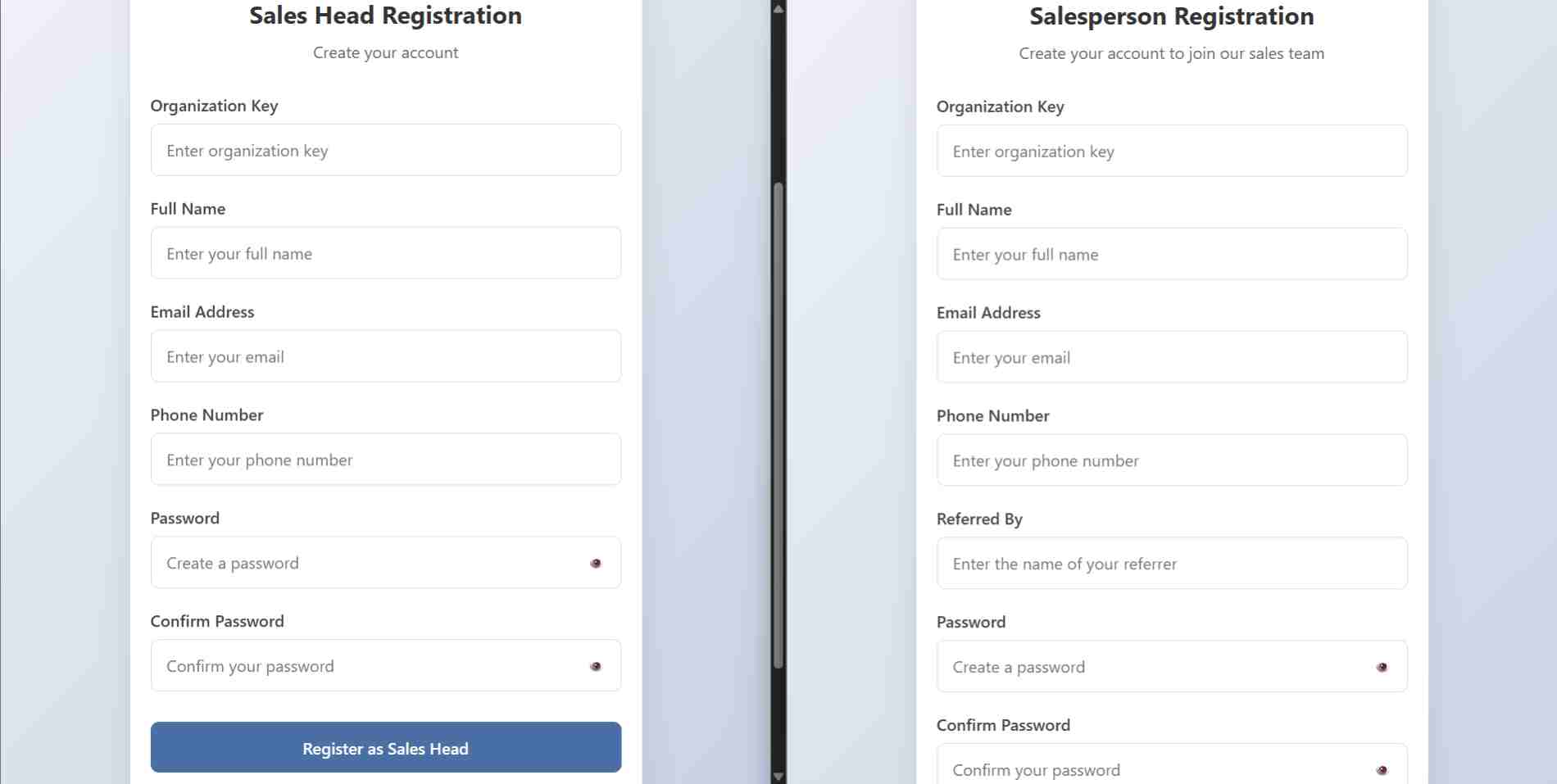Team Registration